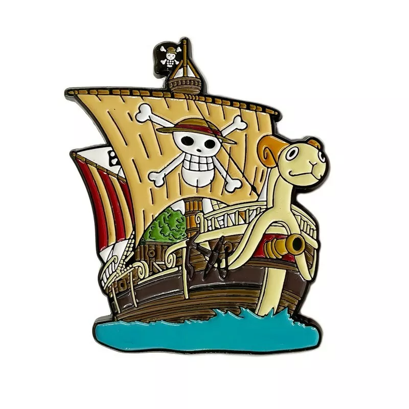 Anime One Piece Going Merry Pirate Ship Cartoon Metal Enamel Badge Brooch  Pin