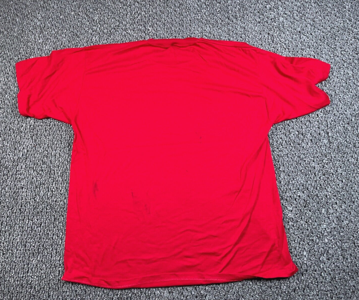 VTG 90s Jerzees Blank T-Shirt Adult 2X Red Single Stitch Solid 50