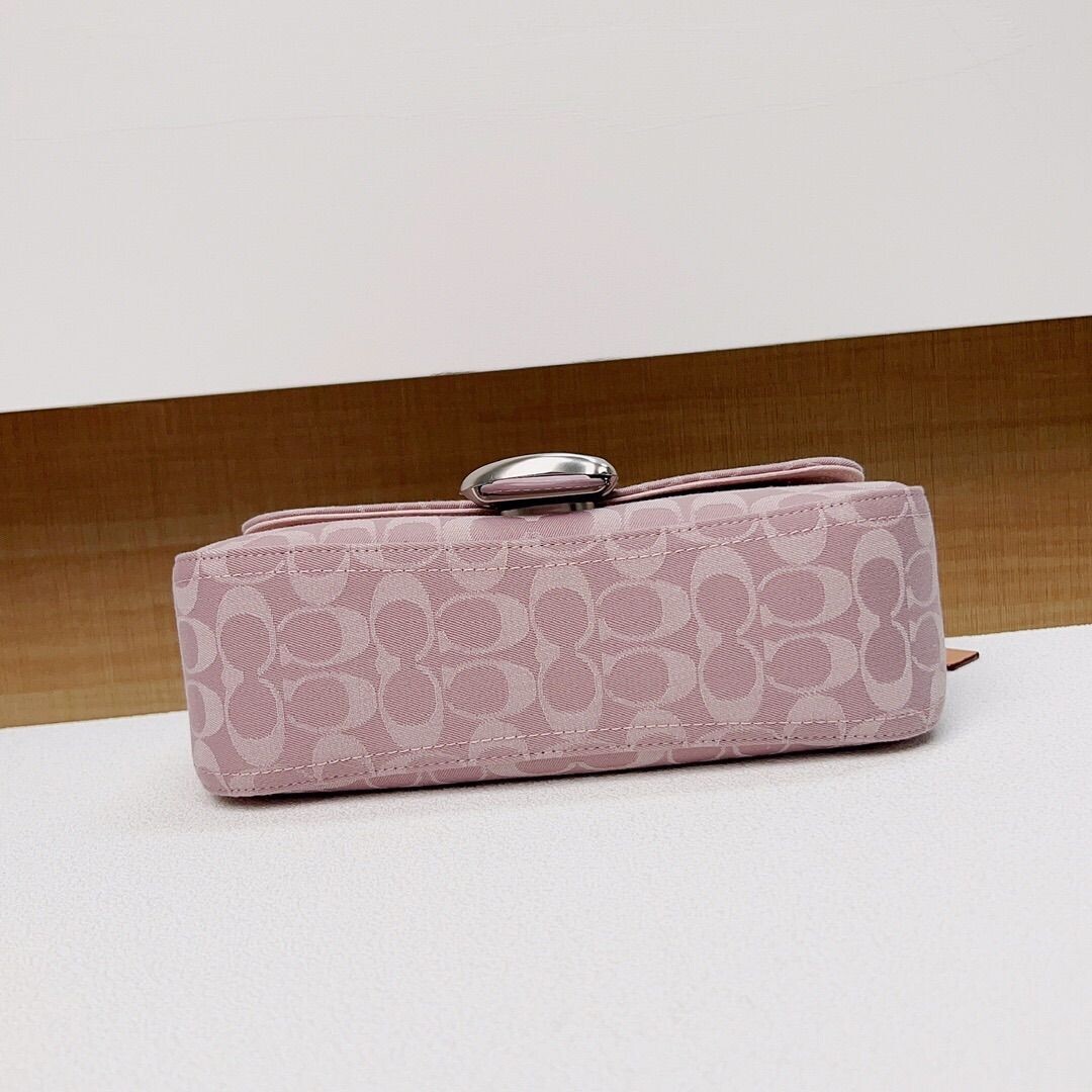 COACH Soft Tabby Shoulder Bag in Signature Denim Pink Purple