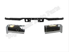 For 2007-2012 Chevy Silverado Rear Bumper Chr Capend Impact Wo Sensor Hole 3pc For 2007-2012 Chevy Silverado Rear Bumper Chr Capend Impact Wo Sensor Hole 3pc
