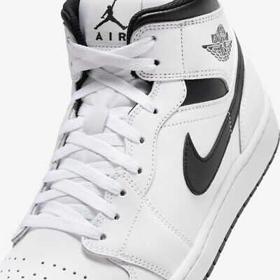 Nike Air Jordan 1 Mid Shoes White Black DQ8426-132 Men's Nike Air Jordan 1 Mid Shoes White Black DQ8426-132 Men's