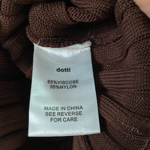 Dotti tank top XL womens crepe knit brown stretch sleeveless viscose 110117 - Picture 4 of 9