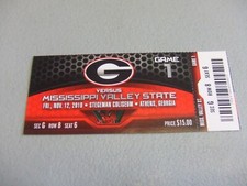 Miss Valley St Devils vs Georgia Bulldogs (12-12-2010) Basketball Ticket Stub 