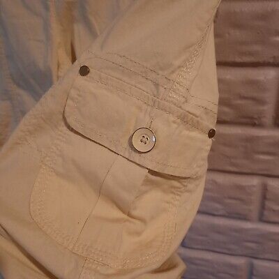 Chicos Pants Womens Size 0 (S / 4) Yellow Utility Cargo Cotton