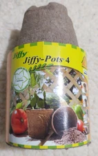 New 6 Pack Jiffy Round Peat Pots 4 JP406 Jiffy JP406 4 Inch