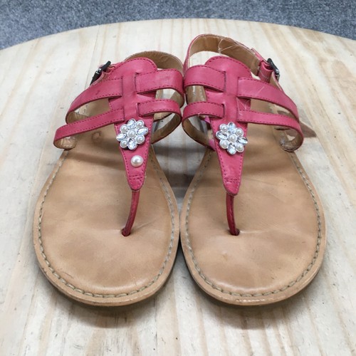 Naturalizer Sandals Womens 8 M Alka Slingback Thong Pink Leather Buckle Strap - Picture 4 of 16