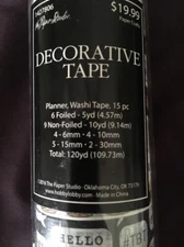 The Paper Studio Planner, Washi Tape Tube, 15 pieces 1427806