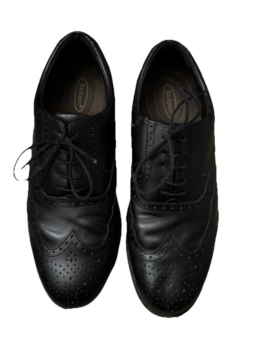 Rockport Men's Oxford Black Leather Dress Shoes Size 10 M