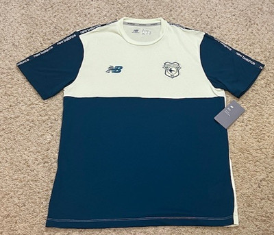 Cardiff City FC New Balance 2025-26 Mint Travel Cotton Tee Shirt Size Large New