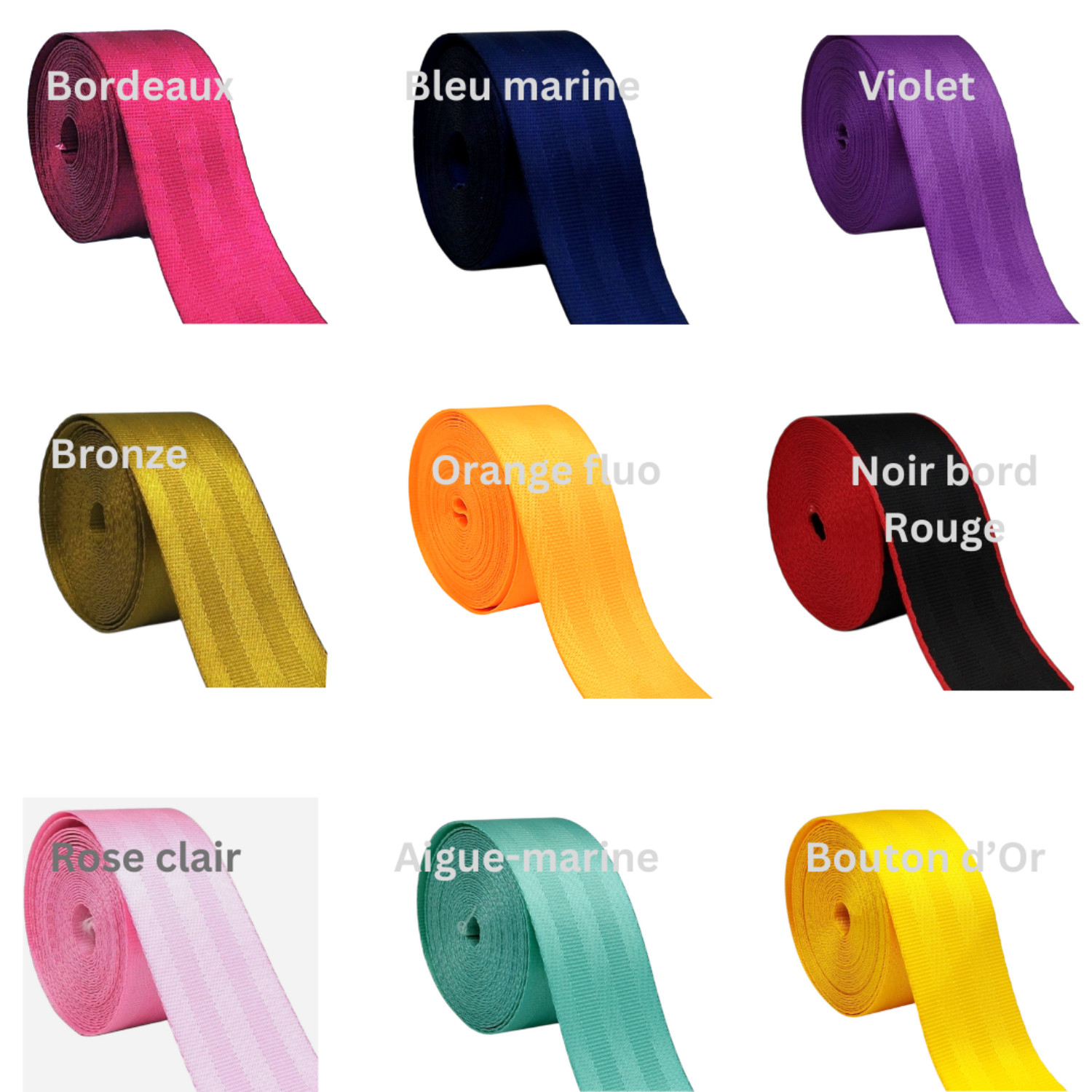 Sangle en polyester bordeaux 48mm AnseTendance pour kayak - 3