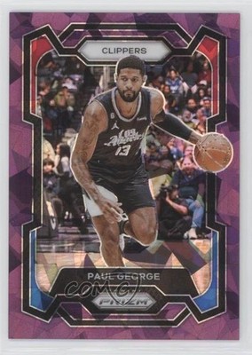 2023-24 Panini Prizm Purple Ice Prizm 45/149 Paul George #101 14mg