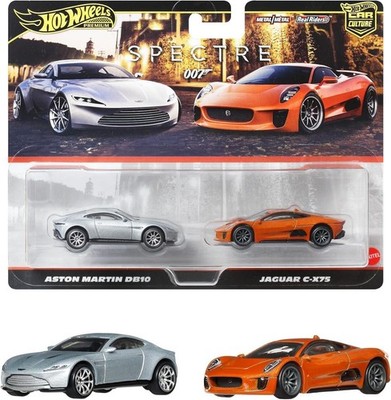 1:64 Hot Wheels 2025 Premium 2-Pack 979T Spectre 007 Aston Martin DB10 + Jaguar 