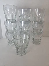 Bacardi Libbey Lowball Rocks Cocktail Glass x10 Rocks Glass Lot New Etched Glass