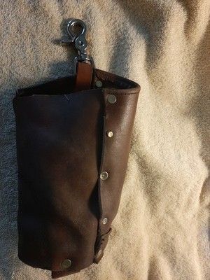 RedWing Leather Shoe Drink Can/Bottle Holder with clip