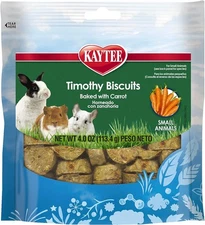 Kaytee Timothy Biscuits Baked Treat for Pet Guinea Pigs, 4 Ounce (Pack of 1) 
