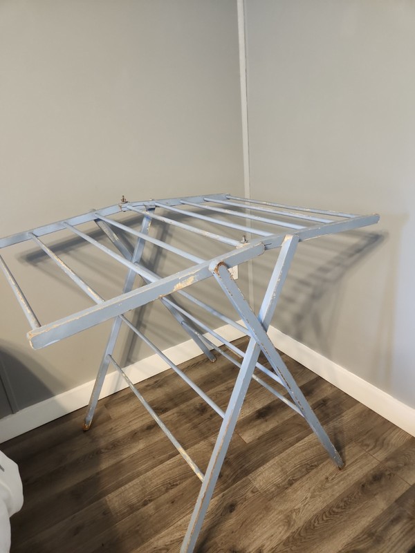 Vintage Collapsible Wooden Clothes Drying Rack