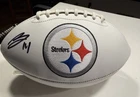 George Pickens Signed Pittsburgh Steelers Full Size Logo Panel Football JSA COA