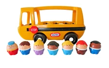 Little Tikes Toddle Tots Yellow School Bus Plus 7 People Vintage