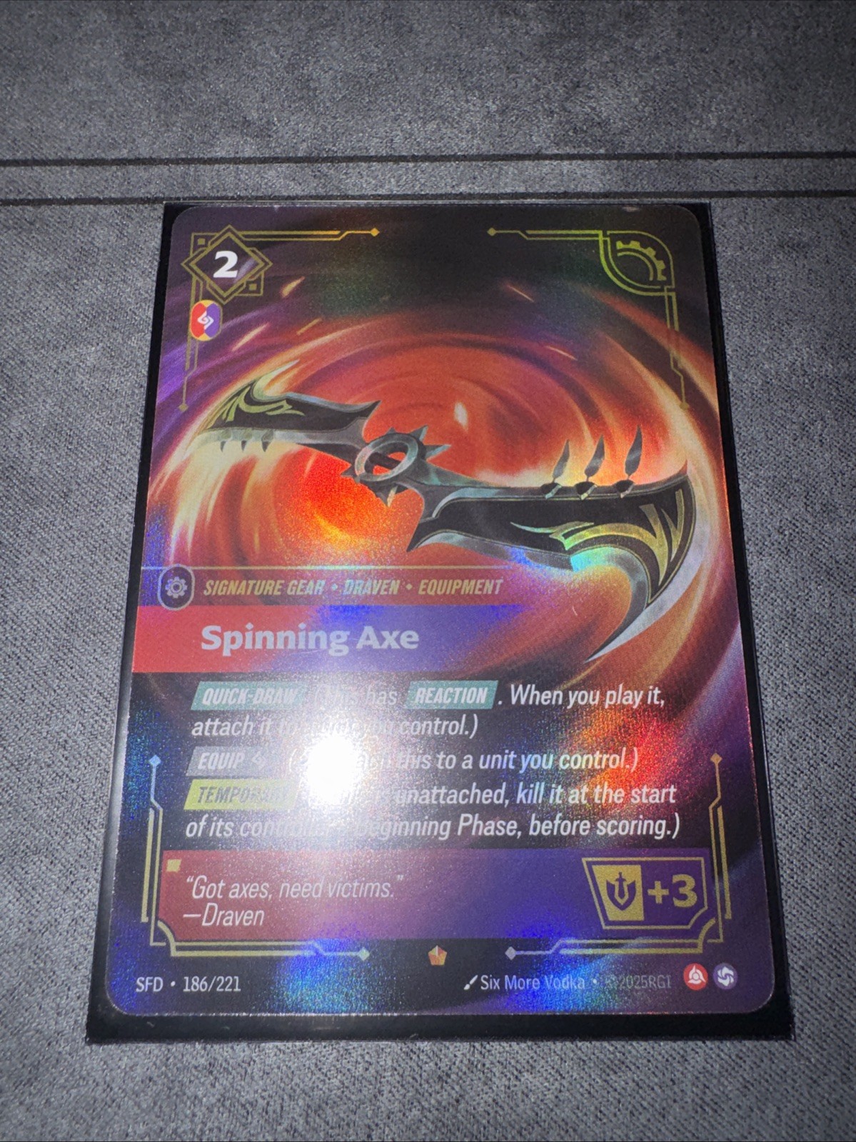 Spinning Axe SFD 186/221 LEAGUE OF LEGENDS RIFTBOUND TCG SPIRITFORGED ENGLISH