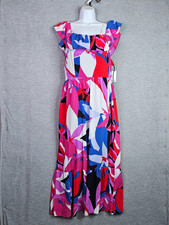 Nine West Women's Cold Shoulder Maxi Floral Dress Size XXL NEW