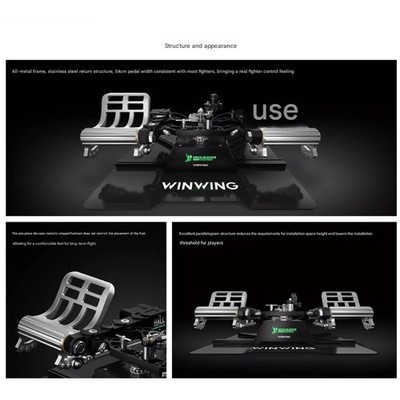WINWING R1 Damper Edition Orion Metal Flight Simulator Rudder Pedal ot25 xKSt