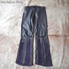 Vintage 60s 70s Leather Pants Soft Suede Paneled Leather Style Size M Pre-owned