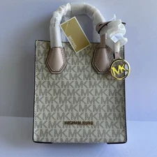 NWT Michael Kors Mercer Pwd Blush MLT XS Shopper, Crossbody Satchel Bag ￼