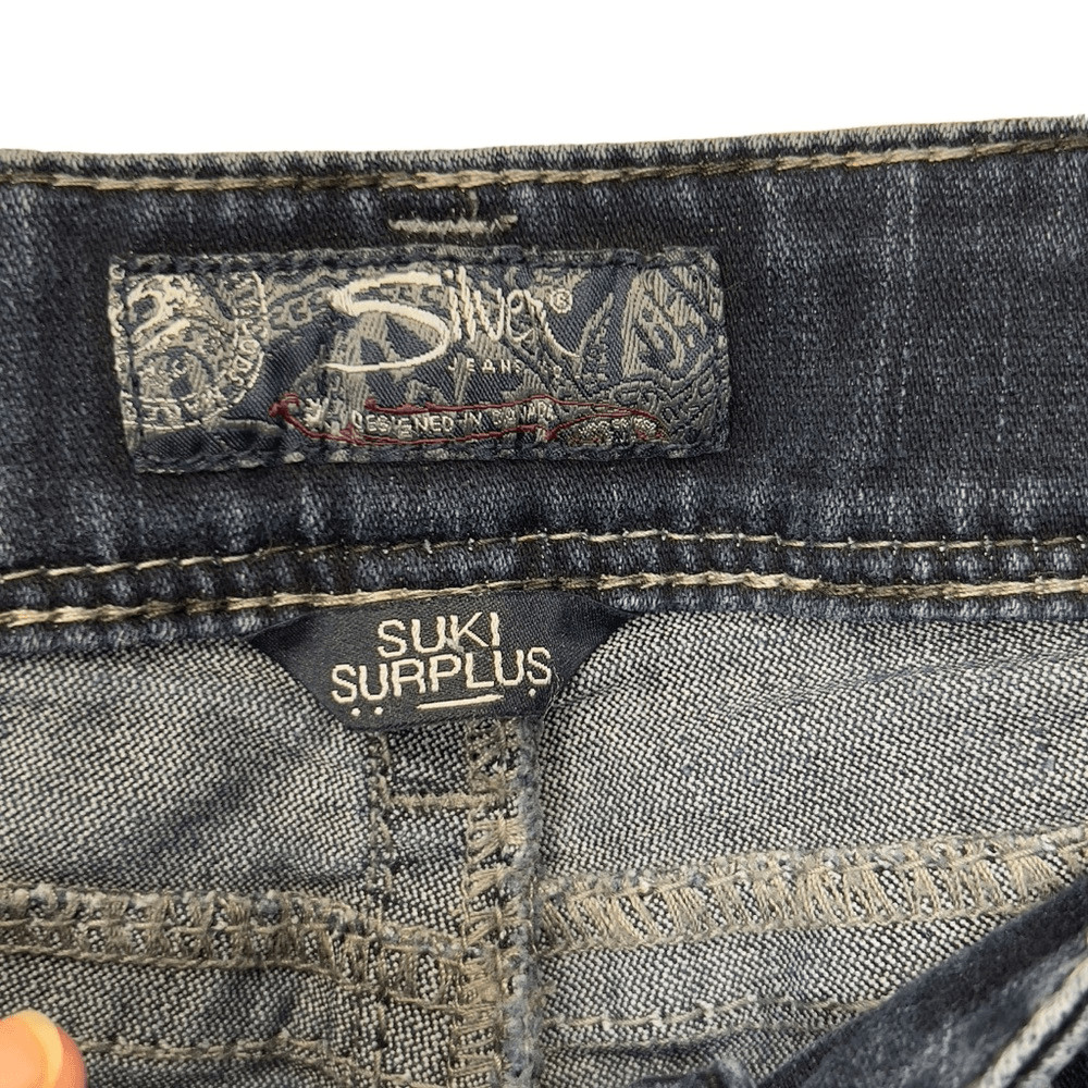 Silver Suki Surplus Bootcut Button Fold Pocket Je… - image 8