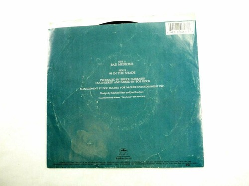 Bon-Jovi Bad Medicine / 99 In The Shade 45RPM 1988 Mercury 870 657-7 - Picture 2 of 6