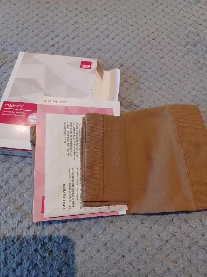 Support Stocking Helper Medien Support Stockings Open Toe 18-24mmHg In Beige | eBay UK