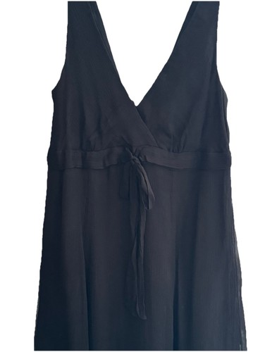 J Crew Women’s Size 6 Classic-core Sleeveless V Neck Zip Silk Black Dress - Picture 6 of 10