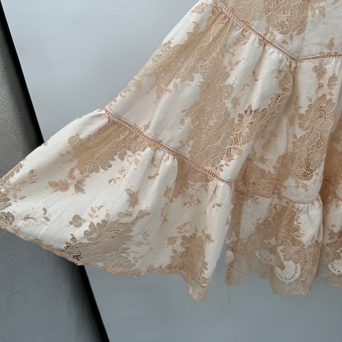 ANTHROPOLOGIE Current Air Ivory Blush Lace Blouse // S - Picture 4 of 7