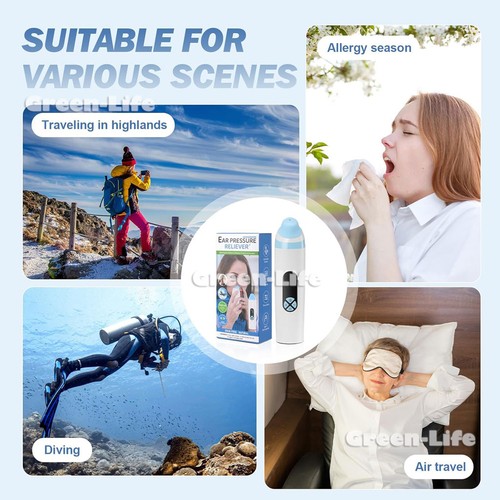 Ear Pressure Relief Device Eustachian Tube Unclogger Travel Tinnitus Aid Blue - Picture 6 of 13