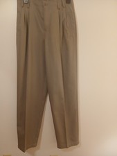Vintage Lizsport high waisted pleated front size 6 pants, green/khaki color