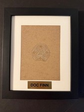 Vintage framed Doc Finn acetate tattoo history Chicago area artist