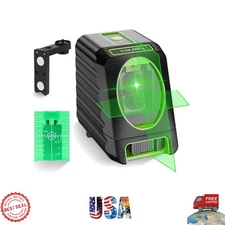 Durable Green Cross Line Laser Level with 197Ft Outdoor Pulse Mode & Receiver