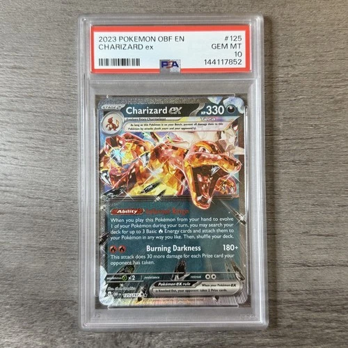 CHARIZARD EX 2023 Pokemon #125/197 PSA 10 GEM-MINT Obsidian Flames
