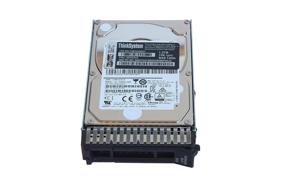 Lenovo 1,2TB 10K 12GB SAS HDD Festplatte 2.5" AL15SEB120N 00YK016 x3650 M5 u.a. - Bild 1 von 1