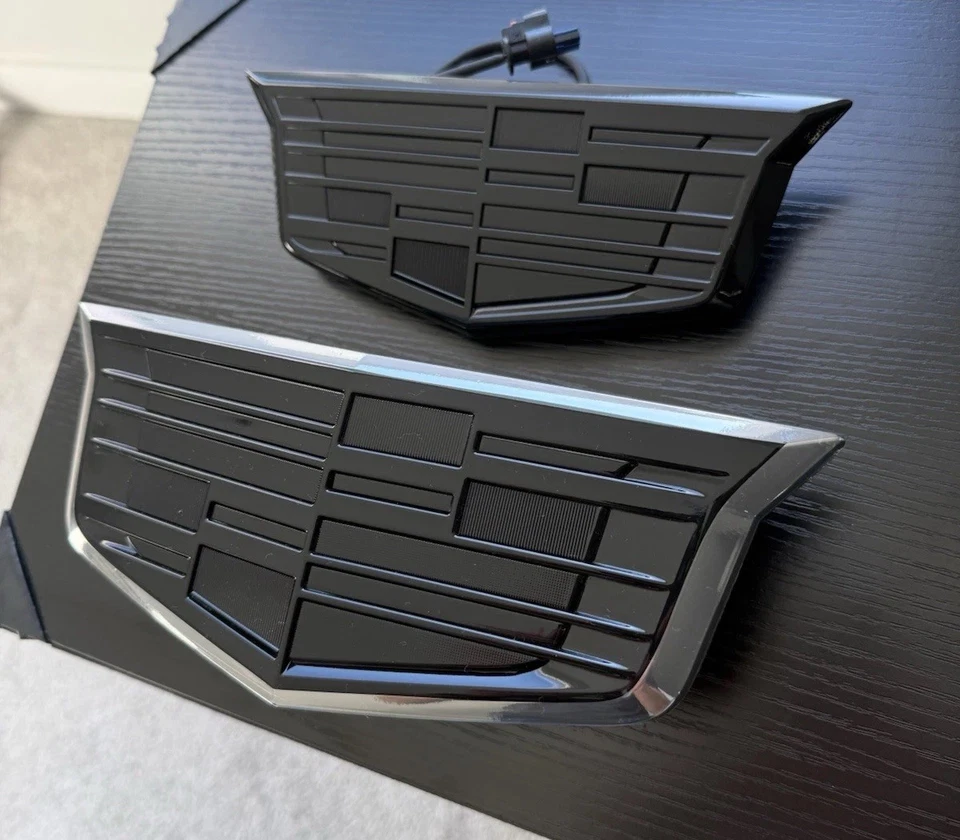 2025 /2026 Cadillac Escalade Black Out Gloss Emblems Front And Rear Kit OEM NEW - Image 3 of 4