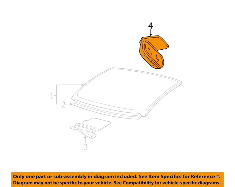 Espejo retrovisor sin reloj digital compatible con 06-10 VW Beetle 243584 M063 Foto 3 de 4