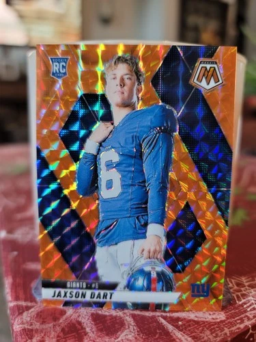 Jaxson Dart 2025 Mosaic Variation Orange 62/199 no.288, New York Giants