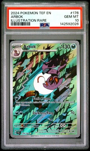PSA 10 Arbok 176/162 Tef temporal Forces ILLUSTRATION RARE