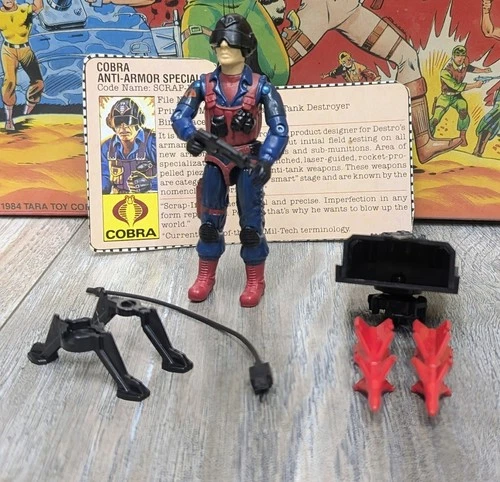 GI Joe 1984 Scrap-Iron 100% Complete Vintage ARAH Action Figure With File Card
