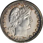 1904-P Barber Quarter Nice BU Nice Eye Appeal Strong Strike