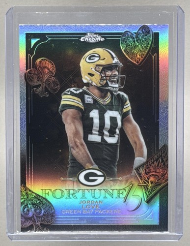 Jordan Love 2025 Topps Chrome #F15-17 Refractor Fortune 15