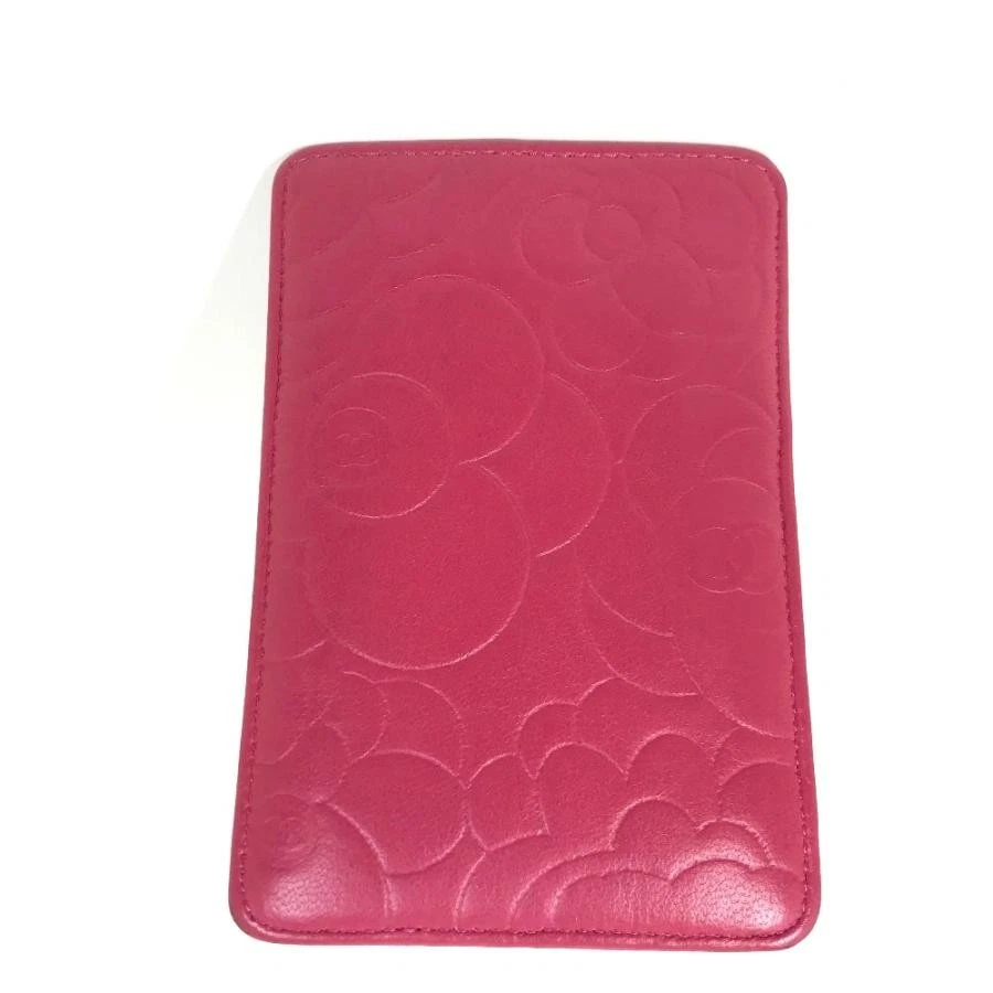 CHANEL Camellia Smartphone Pass Case Portatarjetas de Visita Vertical Marca CC Rosa Foto 2 de 4