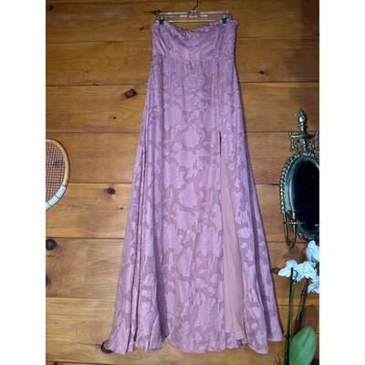 NWT Lulus Garden of Romance Rusty Rose Burnout Maxi Dress Gala Banquet Size XL