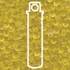 Matte Transparent Pale Yellow Miyuki Long Magatama Beads 4x7mm LMA-2101F-TB 