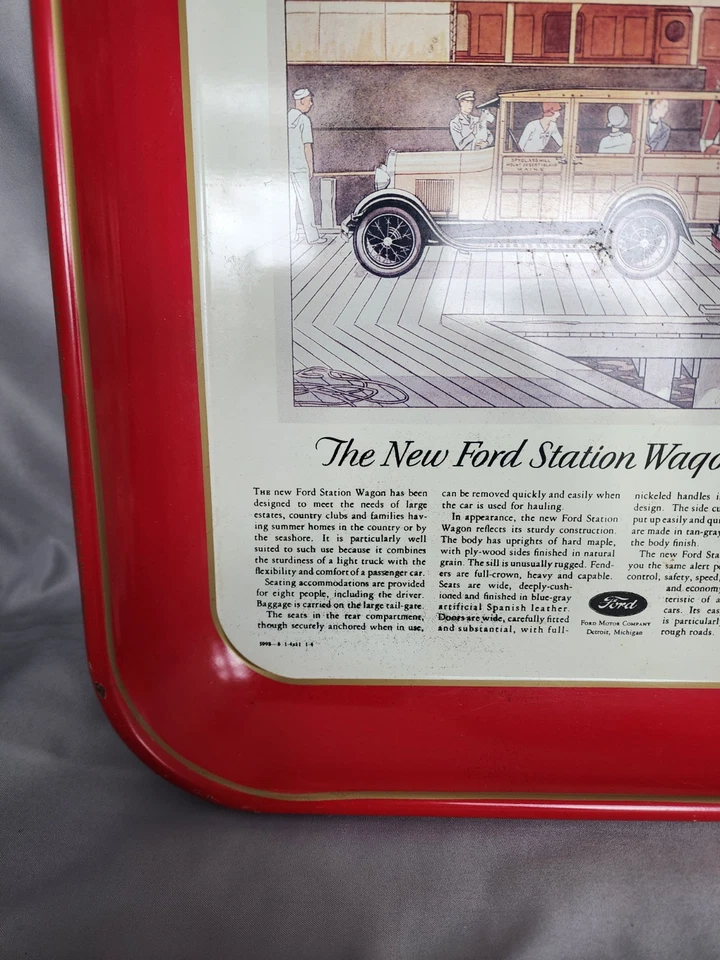 Ford Metal Tray The New Ford Station Wagon Advertising Tray  A 18 - Image 3 of 4