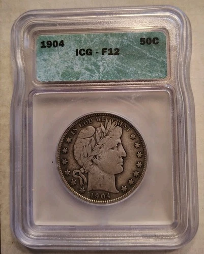 1904 Barber Silver Half Dollar  F12